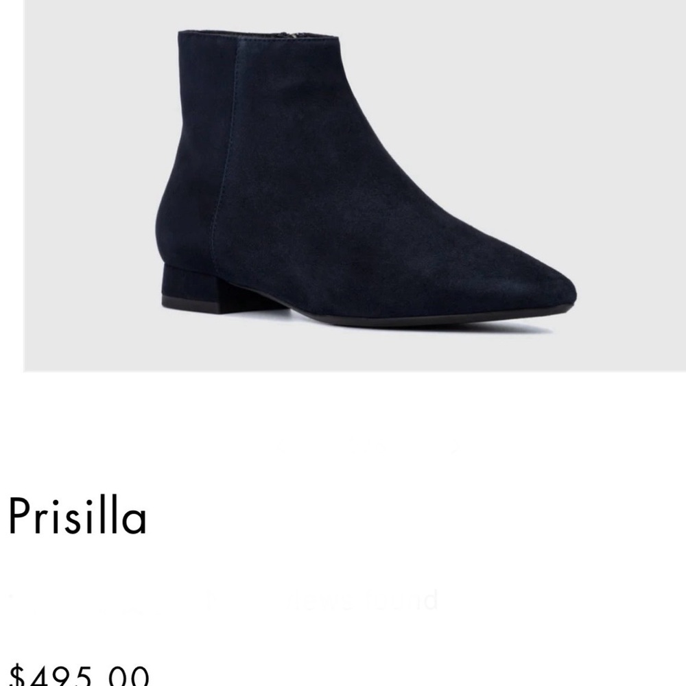 Aquatalia Priscilla Navy Ankle Boots